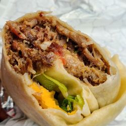 Scratch Taqueria - First bite into their brisket burrito