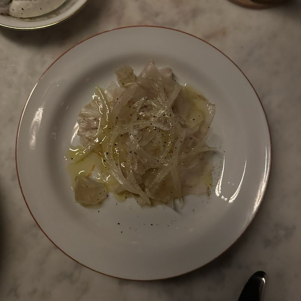 I Cavallini - nervetti with onions and chive blossom vinegar - Italian Near Me - Brooklyn, New York I Cavallini - nervetti with onions and chive blossom vinegar - Italian Near Me - Brooklyn, New York