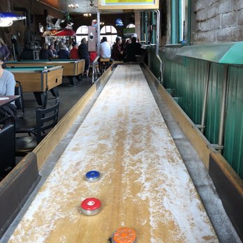 The Brick Saloon - Shuffle board - waaayyyyy too much sand and so pretty much unplayable for unskilled players like me. - Bars Near Me - Roslyn, Washington