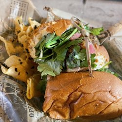 Vegan Pesto Aioli Bahn Mi with Furikake Chips