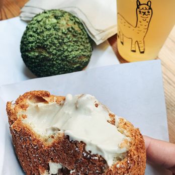 Bibble & Sip - Earl Grey Vanilla Cream Puff, Matcha White Chocolate Cream Puff, Oolong Iced Tea - Coffee & Tea Near Me - New York, New York