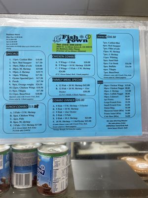 Menu photo 3 Fish Town Outlet Los Angeles, CA