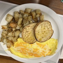 Egg and cheese omelette both
