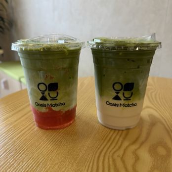 Oasis Matcha - Strawberry Matcha x Matcha latte - Tea Rooms Near Me - Las Vegas, Nevada