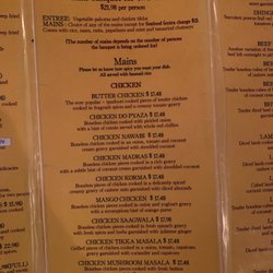The Indian Cafe - Menu
