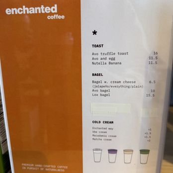 Enchanted Coffee - Menu - Coffee & Tea Near Me - Los Angeles, California