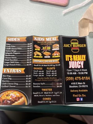 Menu photo 2 Juicy Burger Stockton, CA