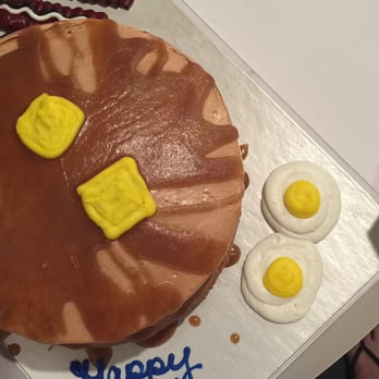 Target - "Pancake stack" birthday cake with icing sunny side up eggs and bacon! - Department Stores Near Me - Goodyear, Arizona