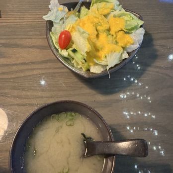 Emoji Sushi  - Miso Soup Green Salad - Sushi Bars Near Me - Abington, Pennsylvania