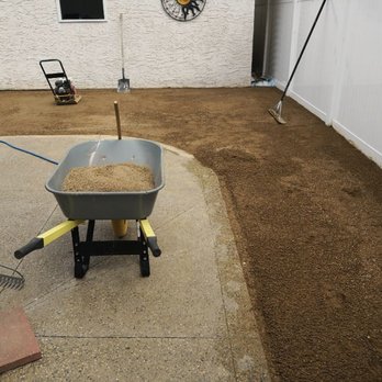 Mucha's Landscaping - Preparing yard for synthetic grass - Landscaping Near Me