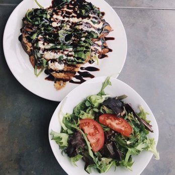 Caffe Mona La Bistro - Salad with Spanikopita French Toast - Breakfast & Brunch Near Me - Pittsburgh, Pennsylvania