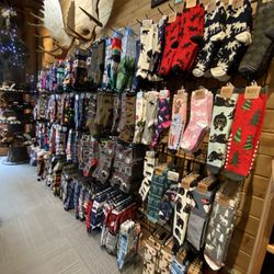 Trapper Jacks Trading Post - Wall of socks