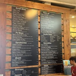 Menu board Menu board