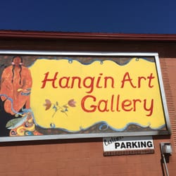 Hangin Art Gallery & Coffee House - Sign for hanging art gallery