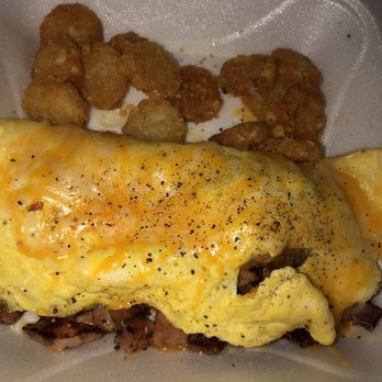 Rodney's Bar-B-Que And Catering - Breakfast Omelette with city ham and bacon. - Barbeque Near Me - Dallas, Georgia Rodney's Bar-B-Que And Catering - Breakfast Omelette with city ham and bacon. - Barbeque Near Me - Dallas, Georgia
