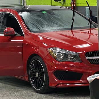 Doral Tinting - Prep for windshield tint. - Car Window Tinting Near Me - Miami, Florida