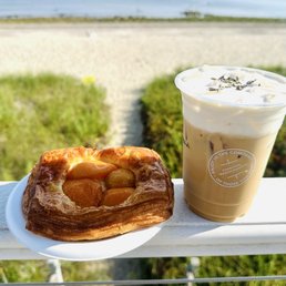 Apricot danish and lavender vanilla iced latte Apricot danish and lavender vanilla iced latte