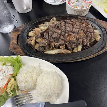 Restaurant Kenichi - 12 oz. Ribeye steak w/ Rice and tossed salad. - Desserts Near Me - Hilo, Hawaii Restaurant Kenichi - 12 oz. Ribeye steak w/ Rice and tossed salad. - Desserts Near Me - Hilo, Hawaii