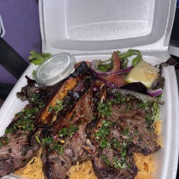 Gourmandize - Katy - Lamb chops over rice. - Mediterranean Near Me - Katy, Texas