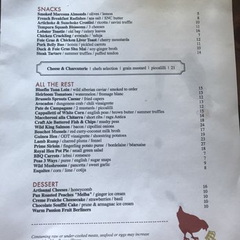 Royal Hen - Menu 9/27/17 front - American Near Me - Newport Beach, California Royal Hen - Menu 9/27/17 front - American Near Me - Newport Beach, California