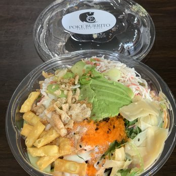 Poke Burrito - Poke My Way with 2 proteins (~$14 on Uber Eats). - Hawaiian Near Me - Astoria, New York