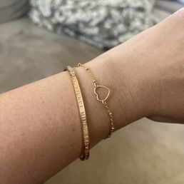 My permanent bracelet with heart charm. I love it. My permanent bracelet with heart charm. I love it.