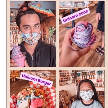 Makani's Magic Pineapple Shack - Top: Unicorn ice cream Bottom: unicorn burger - Juice Bars & Smoothies Near Me - Hilo, Hawaii Makani's Magic Pineapple Shack - Top: Unicorn ice cream Bottom: unicorn burger - Juice Bars & Smoothies Near Me - Hilo, Hawaii