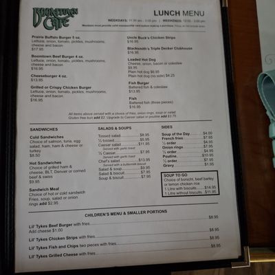 Menu photo 2 Boomtown Cafe Saskatoon, SK