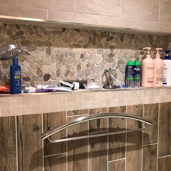 Bellari Home Remodeling - Created a shampoo/soap nook. So much more convenient that "shelves." - Windows Installation Near Me - Branchburg, New Jersey