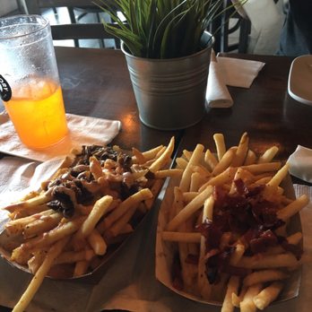 PINCHO - Cajun fries (left) & bacon ranch fries (right) - Burgers Near Me - Hialeah, Florida PINCHO - Cajun fries (left) & bacon ranch fries (right) - Burgers Near Me - Hialeah, Florida