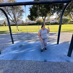 Markley Creek Dog Park - Swinging at the park