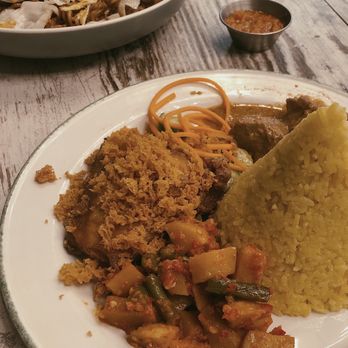 Satay Sate - Nasi Kuning (beef, chicken & spicy potatoes with rice) - Indonesian Near Me - Toronto, Ontario
