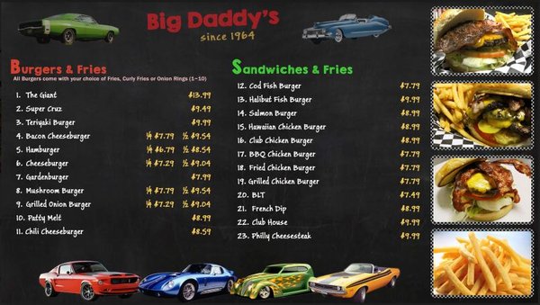 Menu photo 7 Big Daddy's Graham, WA