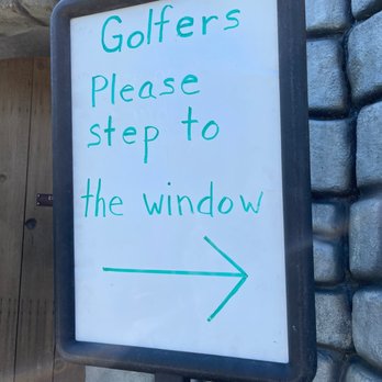 Sandland Adventures - Me just having fun with signage, and at the next window you get to choose your color of ball, and putter. - Amusement Parks Near Me - Florence, Oregon