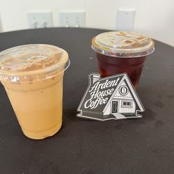 Inside area of small coffee shop