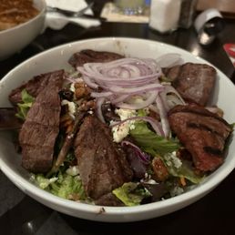 The steak salad was divine!