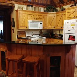 Possum Lodge Cabins - Kitchen at Possum Lodge is stocked with all the kitchen items you will need during your stay.