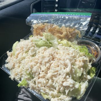 3 Brothers Teriyaki - Chinese chicken salad (how it comes. Wontons and sesame seeds are in a separate bag, and the teriyaki sauce comes in a little to-go cup) - Japanese Near Me - Harbor City, California 3 Brothers Teriyaki - Chinese chicken salad (how it comes. Wontons and sesame seeds are in a separate bag, and the teriyaki sauce comes in a little to-go cup) - Japanese Near Me - Harbor City, California