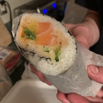 Kisoro - Salmon sushi burrito and crab rangoons - Sushi Bars Near Me - Worcester, Massachusetts