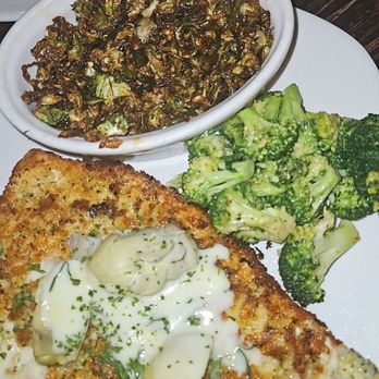 Bonefish Grill - pecan parmesan crusted Rainbow Trout w/broccoli & brussel sprouts - Seafood Near Me - King Of Prussia, Pennsylvania Bonefish Grill - pecan parmesan crusted Rainbow Trout w/broccoli & brussel sprouts - Seafood Near Me - King Of Prussia, Pennsylvania