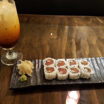 Thai Haru - Spicy tuna roll and Thai Iced Tea - Sushi Bars Near Me - West Palm Beach, Florida Thai Haru - Spicy tuna roll and Thai Iced Tea - Sushi Bars Near Me - West Palm Beach, Florida