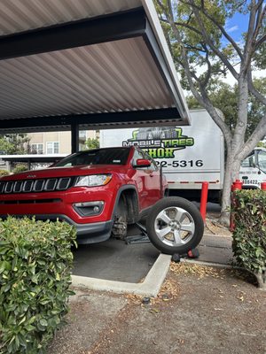 Flat Tire Repair At Your Doorstep - Stuck with a flat? We provide emergency mobile tire repair at your doorstep anywhere in the Bay Area—24/7. Our expert technicians, are ready to handle tire issues for semi-trucks, trailers, and heavy-duty vehicles fast and reliably. Count on us to get you back on the road when you need it most. Flat Tire Repair At Your Doorstep - Stuck with a flat? We provide emergency mobile tire repair at your doorstep anywhere in the Bay Area—24/7. Our expert technicians, are ready to handle tire issues for semi-trucks, trailers, and heavy-duty vehicles fast and reliably. Count on us to get you back on the road when you need it most.