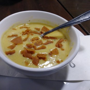Paramount Fine Foods - Lentil soup with crispy pita chips - Lebanese Near Me - Edmonton, Alberta