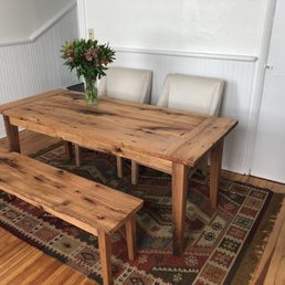 Fraser Wood Elements Custom-Made Table and Bench 2018