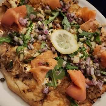 Arugula Bistro & Bar - Smoked salmon pizza - Mediterranean Near Me - West Hartford, Connecticut