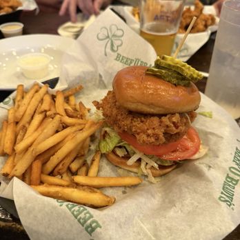 Beef 'O' Brady's - Chicken Sandwich with fries - Sports Bars Near Me - Riverview, Florida Beef 'O' Brady's - Chicken Sandwich with fries - Sports Bars Near Me - Riverview, Florida