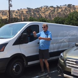 Enterprise Truck Rental - My husband demonstrating how you drive an Enterprise cargo van. (Just like a car) ha ha