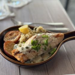 ethos Greek Bistro - Lemon Caper Faroe Islands Salmon