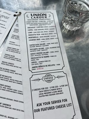 Menu photo 8 Union Larder San Francisco, CA
