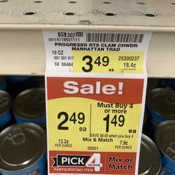 Albertsons - JAN 19 2025 Progresso Soup price.